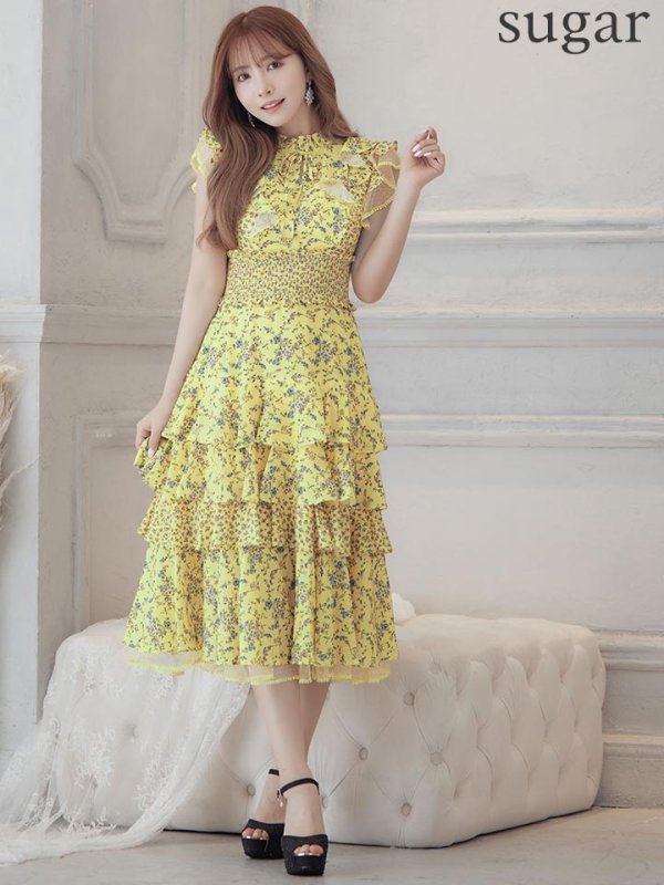 画像7: 【ERUKEI エルケイ】花柄/フリル/ マキシ丈/ワンピース/ミニドレス/ キャバドレス[OF2]