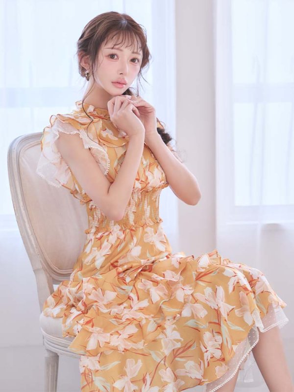 オレンジ　モデル：りな　身長：160cm　着用サイズ：Sサイズ