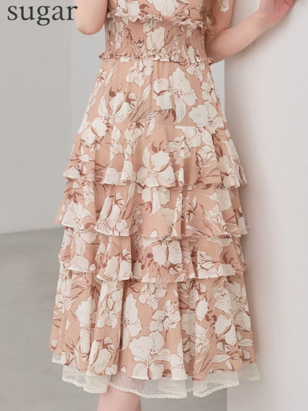 ピンクxアイボリー　モデル：ゆめ　身長：162cm　着用サイズ：7号(Sサイズ)