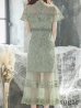 画像9: XS-Lサイズあり【SETTAN/セッタン】フラワーレース/ リボンネック/ フリル/ マキシ丈/ワンピース/ミニドレス/ キャバドレス[OF2]