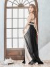 画像3: 【SETTAN/セッタン】バイカラー/ プリーツデザイン/ バッククロス/ Aライン/ ロングドレス / キャバドレスlong[OF2]