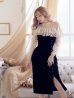 画像5: XS-Lサイズあり【SETTAN/セッタン】レース/ ドット柄/ ロングスリーブ/ 長袖/ 袖あり/ 膝丈スカート/ ミディアム丈/ ワンピース/ キャバドレス[OF2]