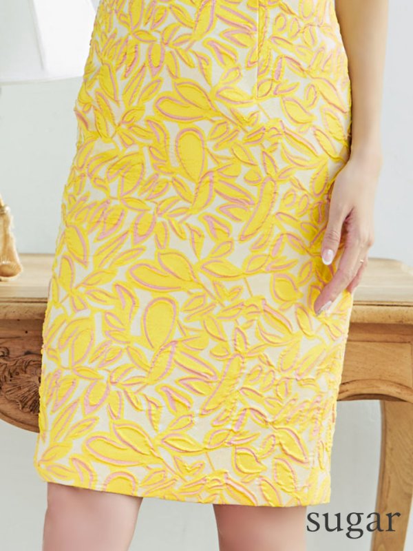 画像11: XS-Lサイズあり【SETTAN/セッタン】ノースリーブ/ バストカットデザイン/ タイト/ ひざ丈/ ワンピース/ ミディアムドレス/ キャバドレス[OF2]