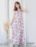 画像9: XS-Lサイズあり 【GINZA COUTURE/銀座クチュール】フラワープリント/ ボートネック/ ノースリーブ/ Aライン/ ロングドレス/ キャバドレスlong[OF2]