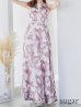 画像10: XS-Lサイズあり 【GINZA COUTURE/銀座クチュール】フラワープリント/ ボートネック/ ノースリーブ/ Aライン/ ロングドレス/ キャバドレスlong[OF2]