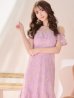 画像3: XS-Lサイズあり【SETTAN/セッタン】フラワーレース/ パステルカラー/ フリル/ マキシ丈/ワンピース/ミニドレス/ キャバドレス[OF2]