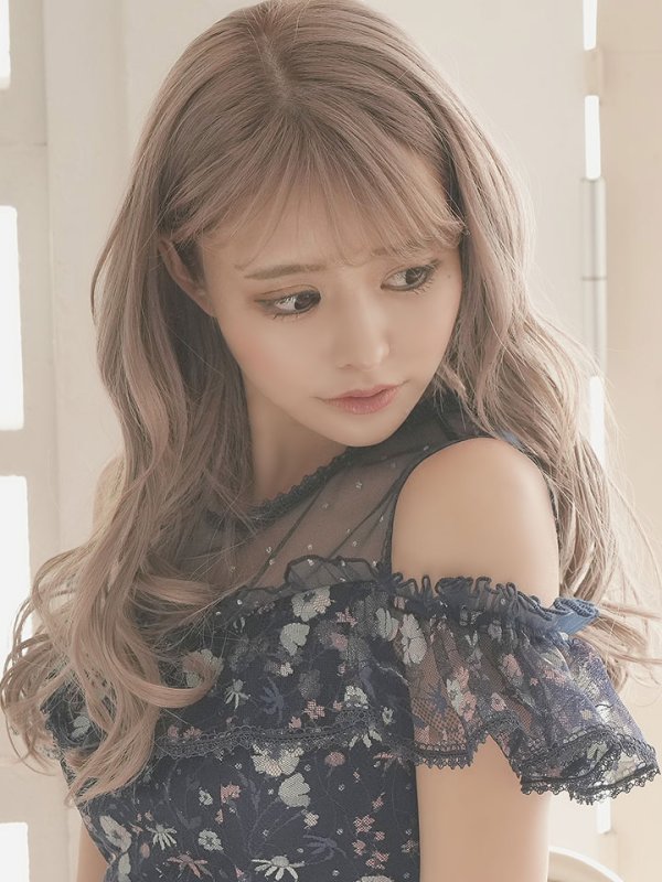 画像5: XS-Lサイズあり【SETTAN/セッタン】フラワーレース/ パステルカラー/ フリル/ マキシ丈/ワンピース/ミニドレス/ キャバドレス[OF2]