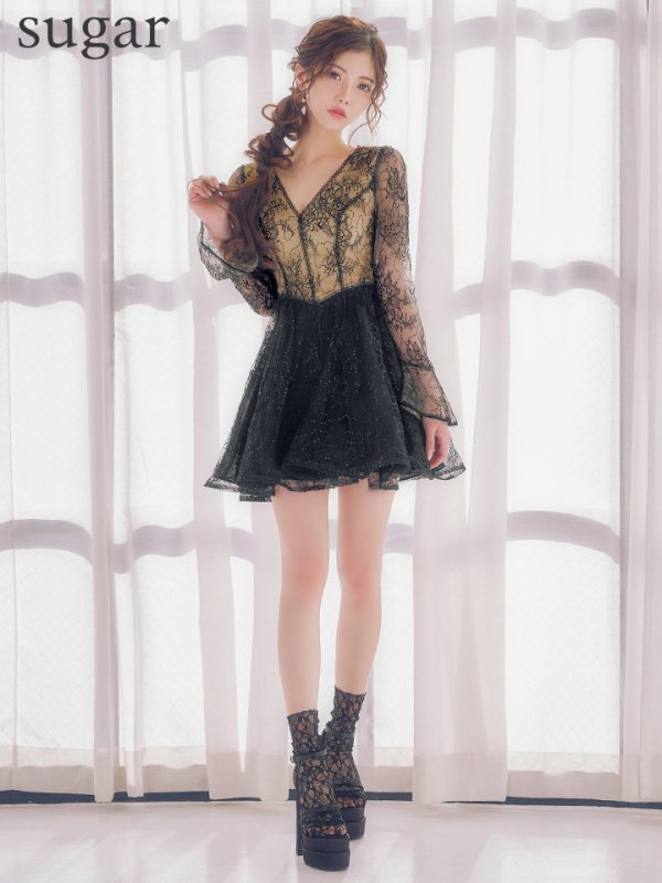 ブラック モデル：せいは　身長：160cm　着用サイズ：7号(Sサイズ)着用