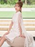 ホワイト　モデル：るりぴ　身長：165cm　着用サイズ：7号(Sサイズ)
