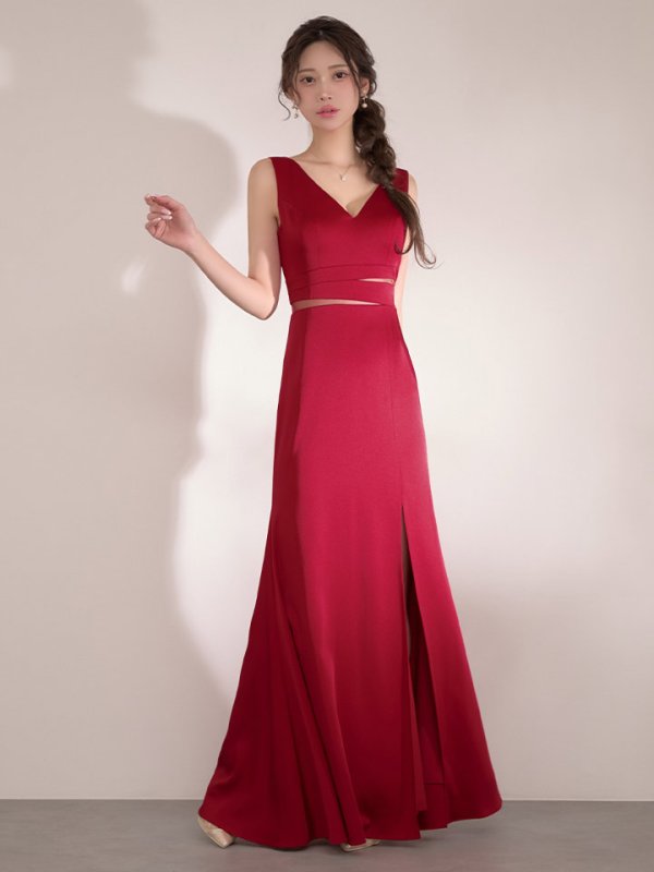 レッド　モデル：るりぴ 身長：165cm 着用サイズ：7号(Sサイズ)