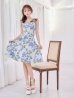 シルバー×ブルー　モデル：りな　身長：160cm　着用サイズ：7号(Sサイズ)着用
