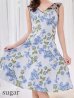 シルバー×ブルー　モデル：りな　身長：160cm　着用サイズ：7号(Sサイズ)着用