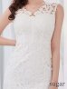ホワイト　モデル：りな　身長：160cm　着用サイズ：7号(Sサイズ)