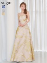 XS-Lサイズあり【SETTAN/セッタン】ベア/ 花柄/ ラメ/ ジャガード/ ノースリーブ/ スピンドル/ フレア/ Aライン/ ワンピース/ ロングドレス / キャバドレス long[OF2]