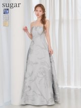 XS-Lサイズあり【SETTAN/セッタン】ベア/ 花柄/ ラメ/ ジャガード/ ノースリーブ/ スピンドル/ フレア/ Aライン/ ワンピース/ ロングドレス / キャバドレス long[OF2]