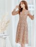 画像4: XS-Lサイズあり【SETTAN/セッタン】総レース/ ハイネック/ 長袖/ 袖あり/ Aライン/ ミディアム丈/ ワンピース/キャバドレス[OF2]