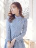画像5: 【SETTAN/セッタン】総レース/ 長袖/ 袖あり/ ハイネック/ Aライン/ ひざ丈/ ミディアム/ ワンピース/ ミニドレス/ キャバドレス[OF2]