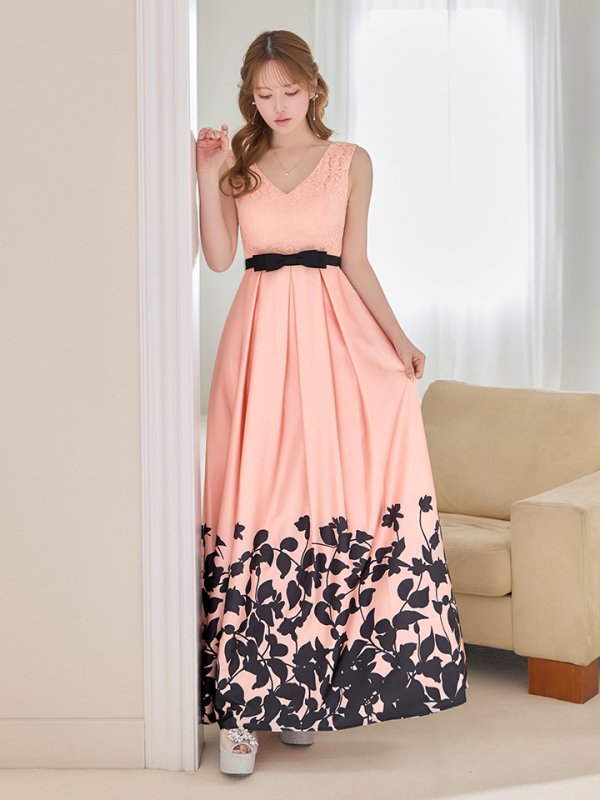 ピンクxブラック　モデル：ゆめ　身長：160cm　着用サイズ：7号(Sサイズ)