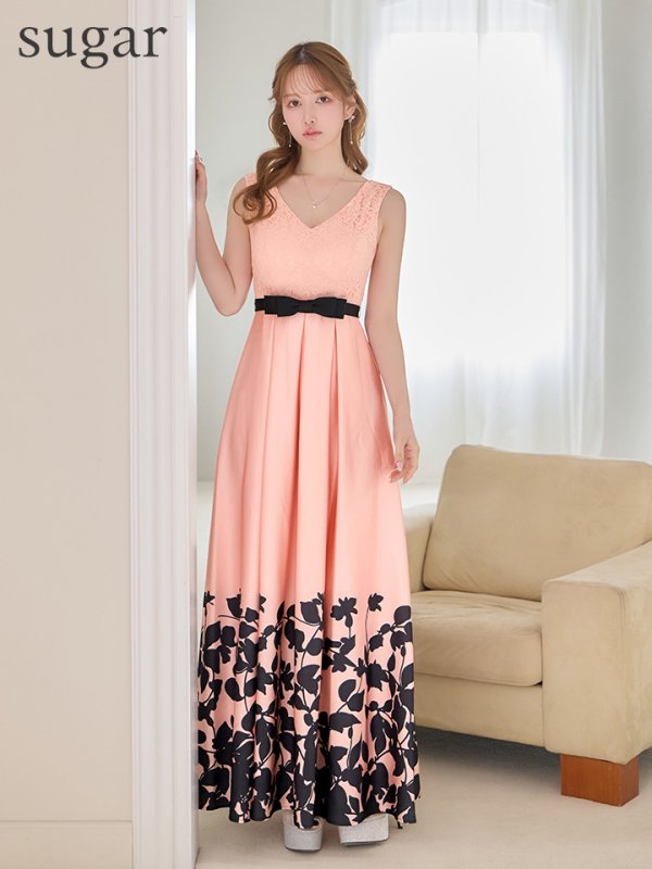 ピンクxブラック　モデル：ゆめ　身長：160cm　着用サイズ：7号(Sサイズ)