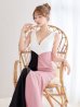 ブラック×ピンク　モデル：るりぴ　身長：165cm　着用サイズ：7号(Sサイズ)