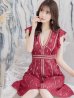 画像13: 【SETTAN/セッタン】総レース/ Vネック/ Aライン/ フリル袖/ 袖あり/ ミディアム丈/ ワンピース/ ミニドレス/ キャバドレス[OF2]