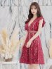 画像14: 【SETTAN/セッタン】総レース/ Vネック/ Aライン/ フリル袖/ 袖あり/ ミディアム丈/ ワンピース/ ミニドレス/ キャバドレス[OF2]