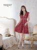 画像7: 【SETTAN/セッタン】総レース/ Vネック/ Aライン/ フリル袖/ 袖あり/ ミディアム丈/ ワンピース/ ミニドレス/ キャバドレス[OF2]