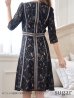 画像9: 【XS-Lサイズあり】【SETTAN/セッタン】総レース/ 袖あり/ 七分袖/ Vネック/ Aライン/ ミディアム丈/ ワンピース/ ミニドレス/ キャバドレス[OF2]