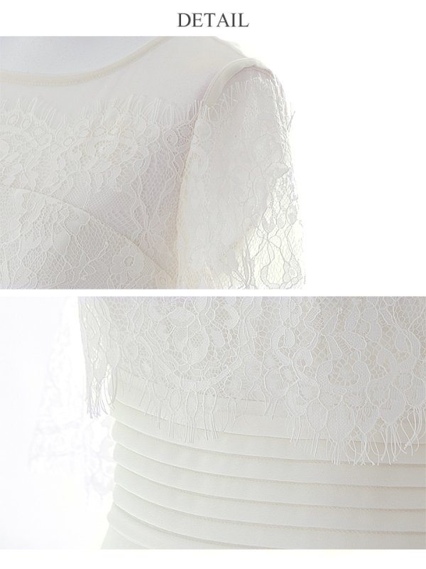 画像13: XS-Lサイズあり【SETTAN/セッタン】ワンカラー/ レース切替/ 袖あり/ 半袖/ ロング/ キャバドレス long[OF2]