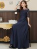 画像18: XS-Lサイズあり【SETTAN/セッタン】ワンカラー/ レース切替/ 袖あり/ 半袖/ ロング/ キャバドレス long[OF2]