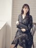 画像14: XS-Lサイズあり【SETTAN/セッタン】総レース/ Vネック/ 長袖/ 袖あり/ Aライン/ ミディアム丈/ ワンピース/ キャバドレス[OF2]