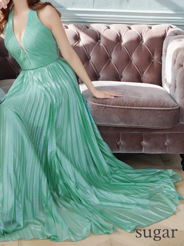 画像11: 【SETTAN/セッタン】ラメ/ プリーツ/ アメスリ/ シンプル/ Aライン/ ロングドレス / キャバドレス long[OF2]