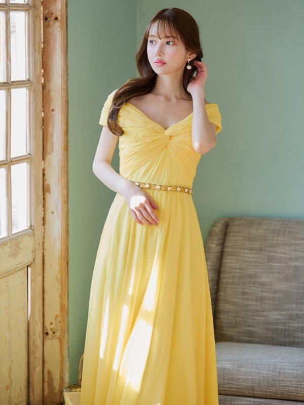 イエロー モデル:ゆめ 身長:160cm:7号(Sサイズ)サイズ