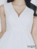 画像11: XS-Lサイズあり【SETTAN/セッタン】カシュクールデザイン/ Vネック/ ノースリーブ/ 膝丈/ プリーツ/ Aライン/ フレア/ ワンピース/ ミディアムドレス/ キャバドレス[OF2]
