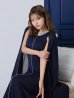 ネイビー モデル：如月れい　身長：156cm　着用サイズ：Sサイズ