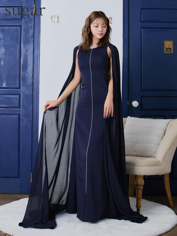 ネイビー モデル：如月れい　身長：156cm　着用サイズ：Sサイズ