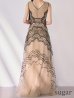ベージュxブラック モデル：まおちゃる　身長：158cm　着用サイズ：7号(Sサイズ)