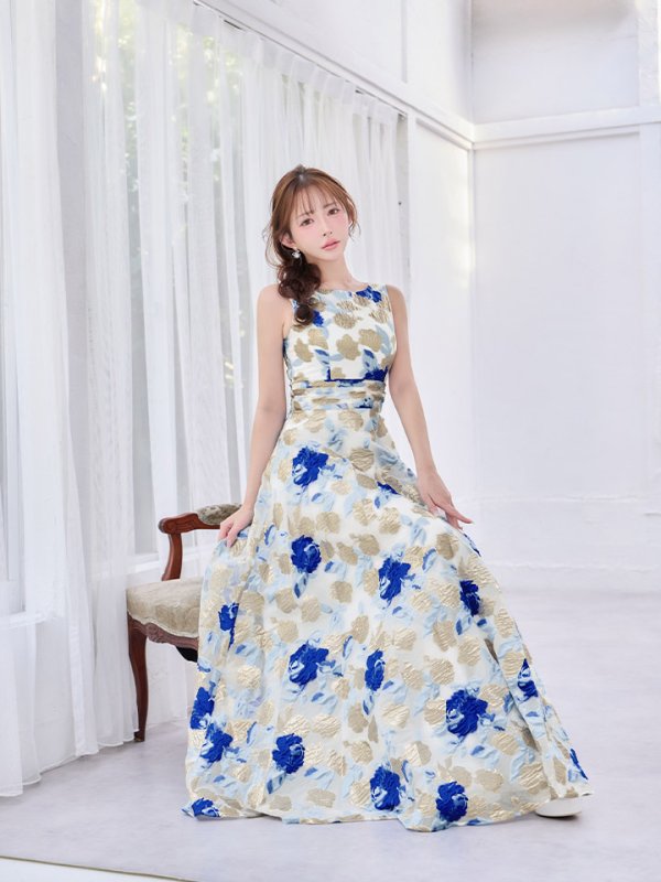 ゴールドxブルー モデル：りな　身長：160cm　着用サイズ：Sサイズ