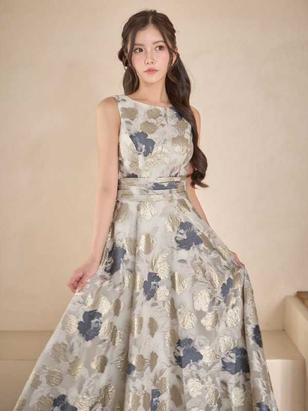 ゴールド×グレー　モデル：せいは　身長：160cm　着用サイズ：7号(Sサイズ)