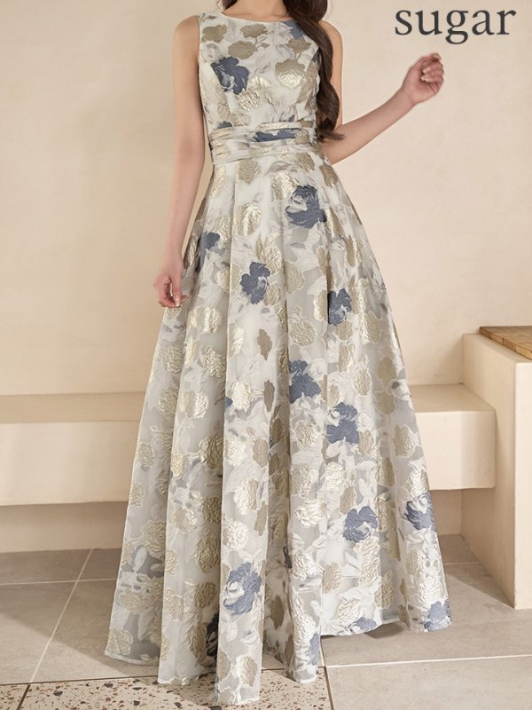 ゴールド×グレー　モデル：せいは　身長：160cm　着用サイズ：7号(Sサイズ)