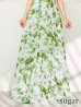 ホワイト×グリーン　モデル：ゆめ　身長：160cm　着用サイズ：7号(Sサイズ)