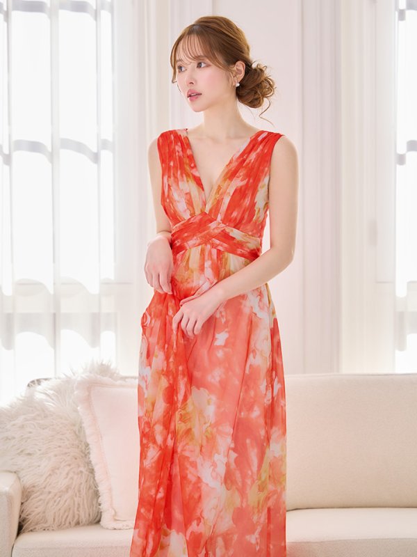 オレンジ　モデル：ゆめ　身長：160cm　着用サイズ：7号(Sサイズ)