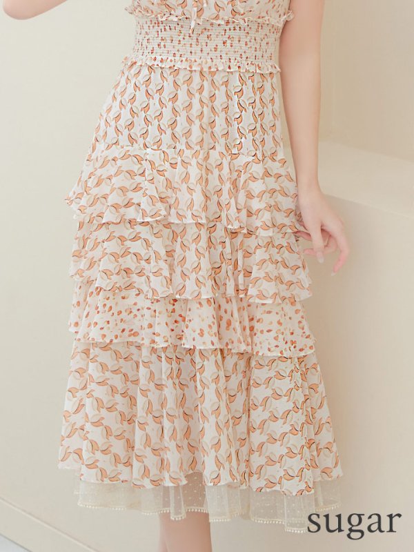 ホワイトxオレンジ モデル:りな 身長:160cm 着用サイズ:Sサイズ