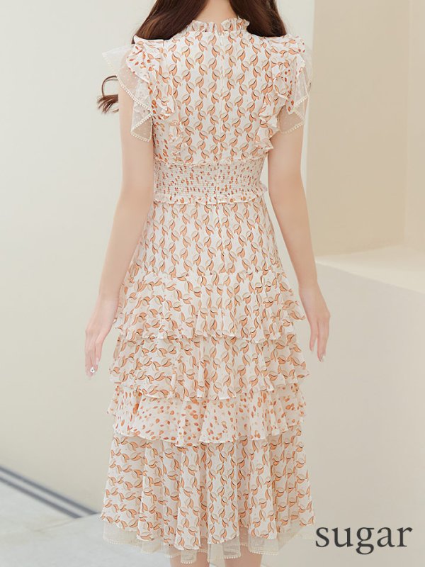 ホワイトxオレンジ モデル:りな 身長:160cm 着用サイズ:Sサイズ