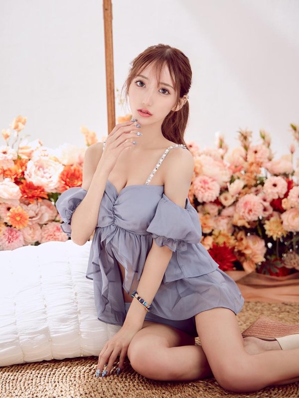 画像3: 【即日発送】【ビキニ】【水着】 フリルシフォン×オフショルダー ビキニ 2点セット[YMT]