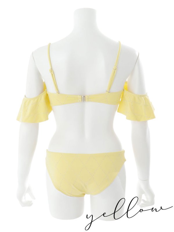 画像28: 【即日発送】【ビキニ】【水着】ビジューオフショルダーフリルビキニ 2点セット[YMT]M275dzc