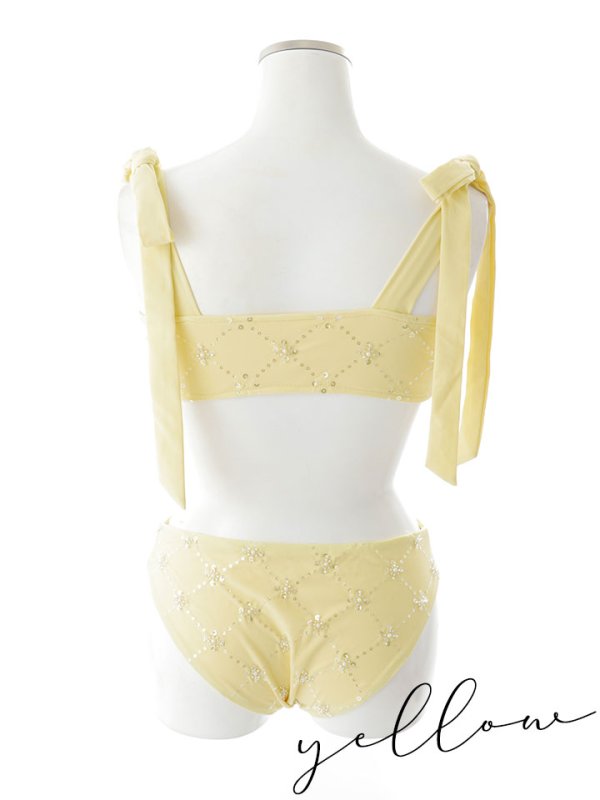 画像26: 【即日発送】【ビキニ】【水着】 ビジューギャザーフロントリボンビキニ ビキニ 2点セット[YMT]M276dzc