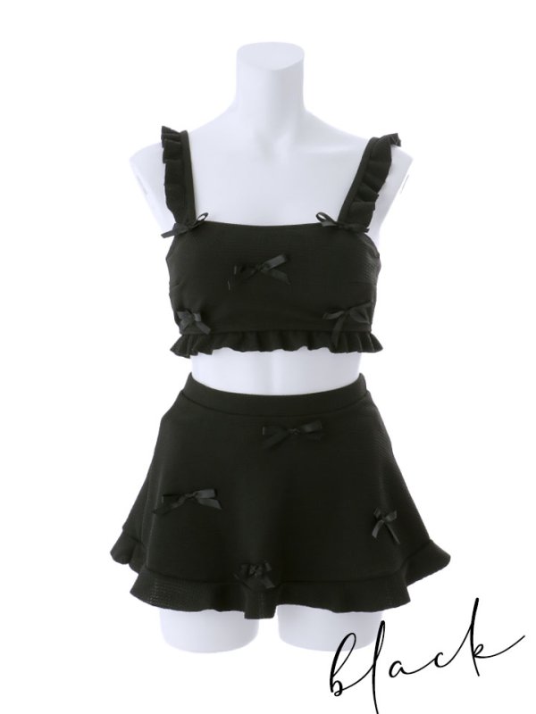 画像19: 【即日発送】【ビキニ】【水着】立体リボンフリルスカートビキニ  3点セット [YMT]