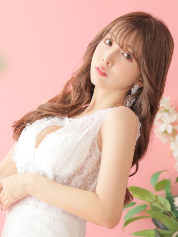 画像16: 【Miyu × GLAMOROUS by Andy COLLECTION】ワンカラー/ レース/ アシメスカート/ タイト/ ミニドレス / キャバドレス[FB03]