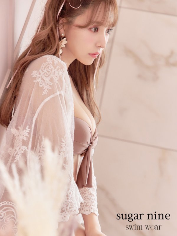 画像3: 【即日発送】【ビキニ】【水着小物：カーディガン】ロングスリーブレースカーディガン[YMT]